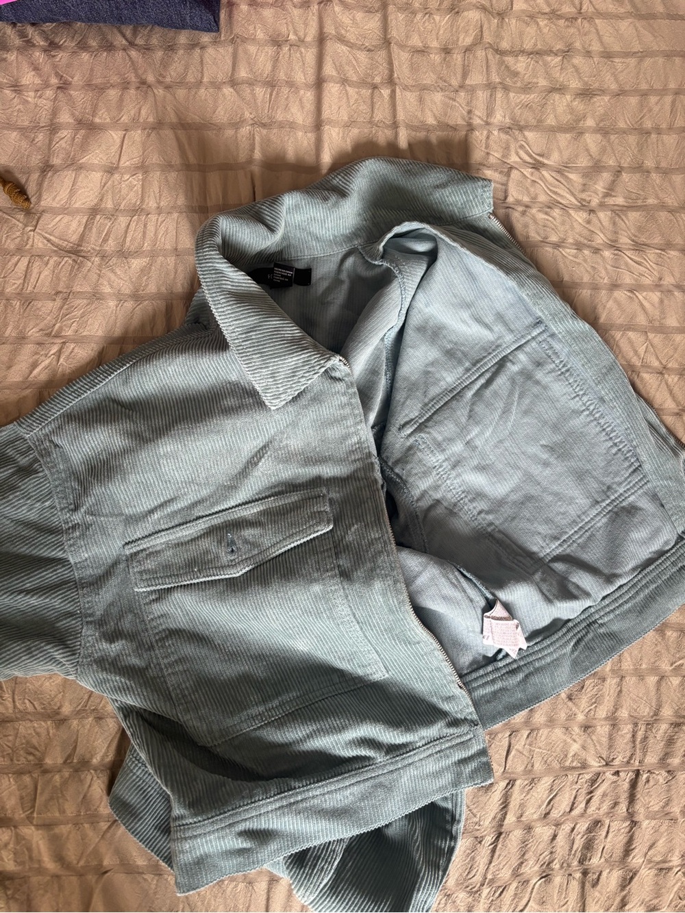 Forever 21 Light Sage Corduroy Jacket - Light Green